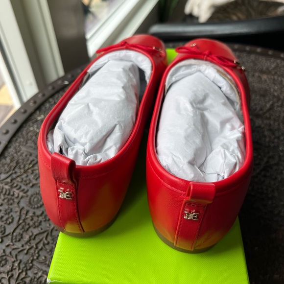 SAM EDELMAN ARI BALLET FLATS IN HEIRLOOM RED LEATHER 7.5 - Picture 8 of 9